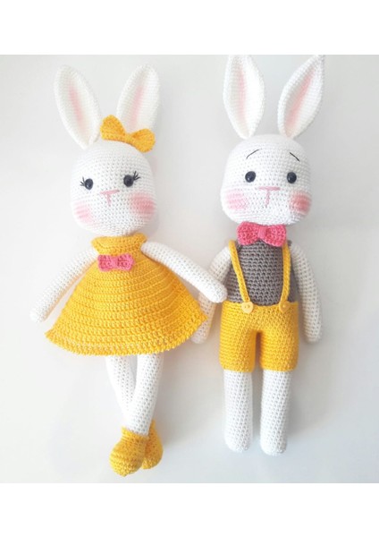 Bay ve Bayan Tavşik Amigurumi Oyuncak