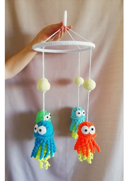 Ahtapot Dönence Amigurumi Oyuncak