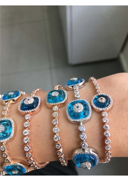 Gümüş Kare Nazarlık Su Yolu Bileklik fiyatları
