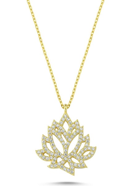 Gümüş Lotus Kolye