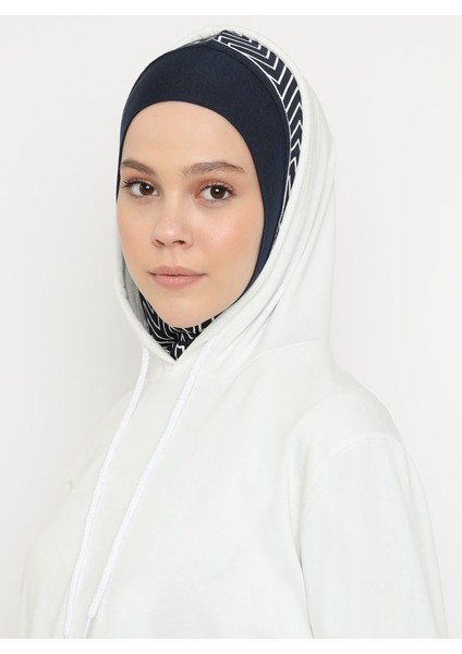 Çizgili Spor Bone - Lacivert - Ecardin fiyatları