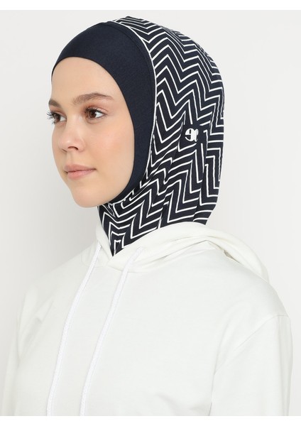 Çizgili Spor Bone - Lacivert - Ecardin modelleri