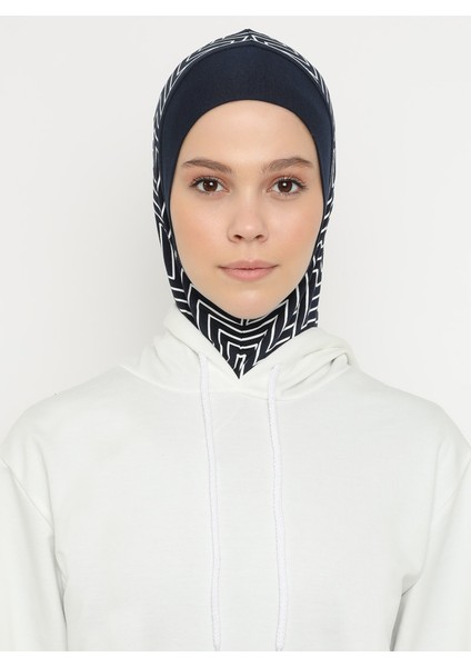 Çizgili Spor Bone - Lacivert - Ecardin indirimleri