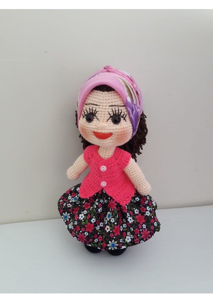 Pembeli Yöresel Köylü Kızı Bebek Amigurumi Organik Oyuncak