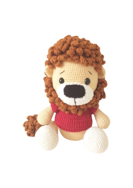 Yeleli Aslan Amigurumi Organik Oyuncak