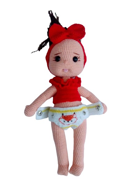 Bezli Bebek Amigurumi Organik Oyuncak