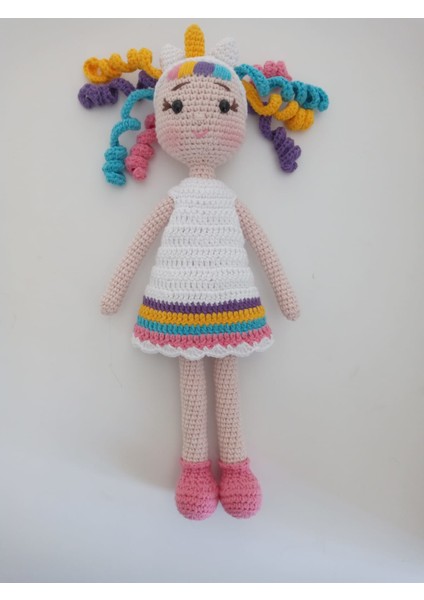 Unicorn Kız Bebek Amigurumi Organik Oyuncak fiyatları