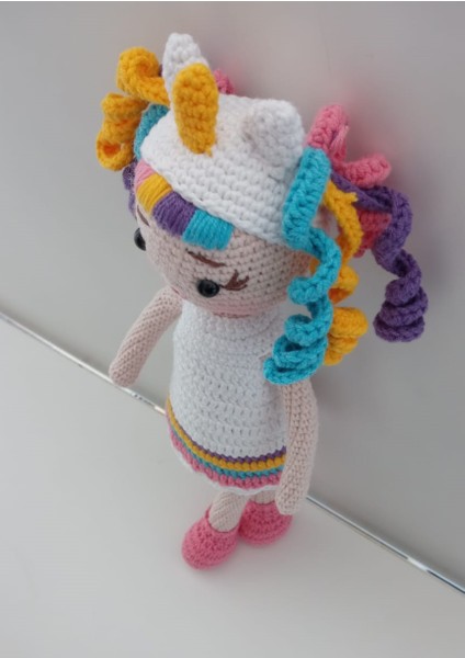Unicorn Kız Bebek Amigurumi Organik Oyuncak modelleri