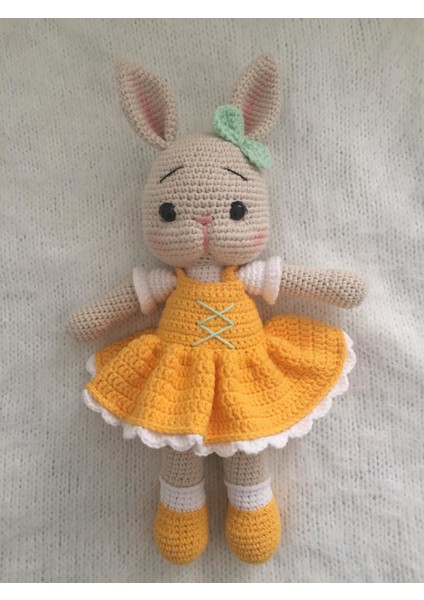 Bayan Tavşan Monami Amigurumi Organik Oyuncak