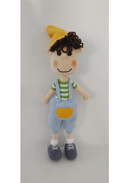 Bahçıvan Bebek Amigurumi Organik Oyuncak