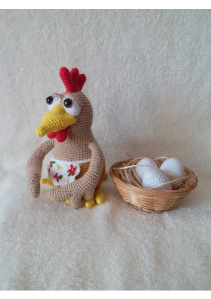 Oyuncak Park Yumurtacı Tavuk Amigurumi Organik Oyuncak