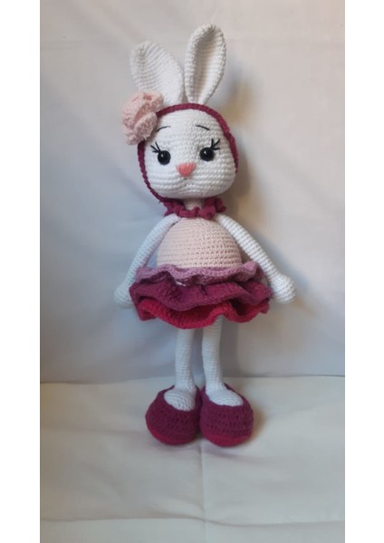 Sevimli Süslü Tavşik Amigurumi Organik Oyuncak