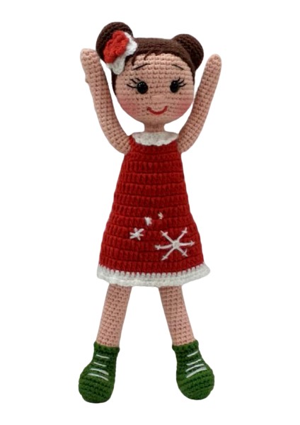 Yılbaşı Kostümlü Bebek Amigurumi Organik Oyuncak modelleri