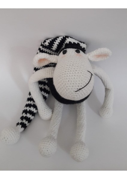 Şapkalı Koyun Shaun Amigurumi Organik Oyuncak