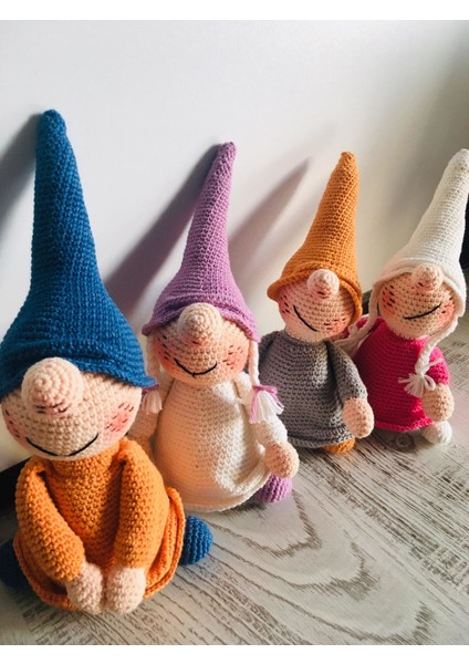 Uykucu Cüceler Takımı Amigurumi Organik Oyuncak