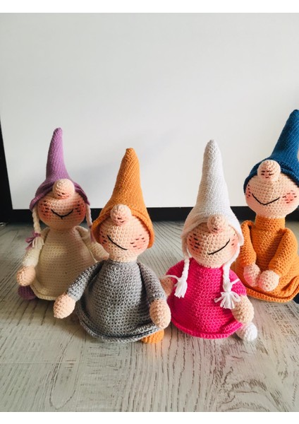 Uykucu Cüceler Takımı Amigurumi Organik Oyuncak modelleri
