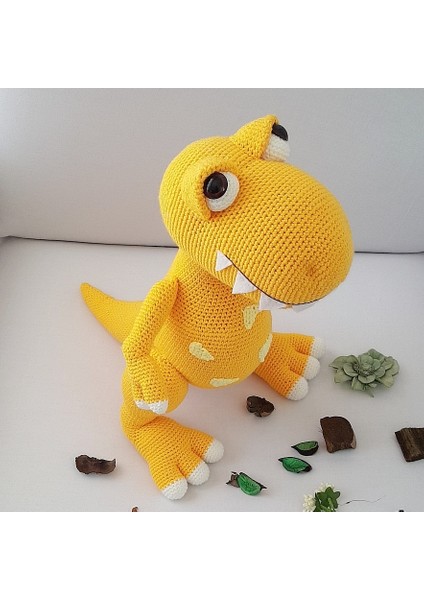 Sevimli Dino Amigurumi Organik Oyuncak