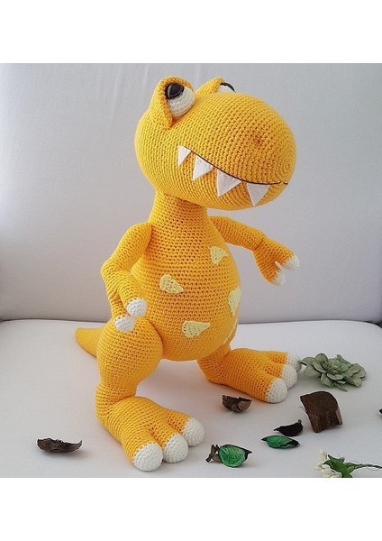 Sevimli Dino Amigurumi Organik Oyuncak