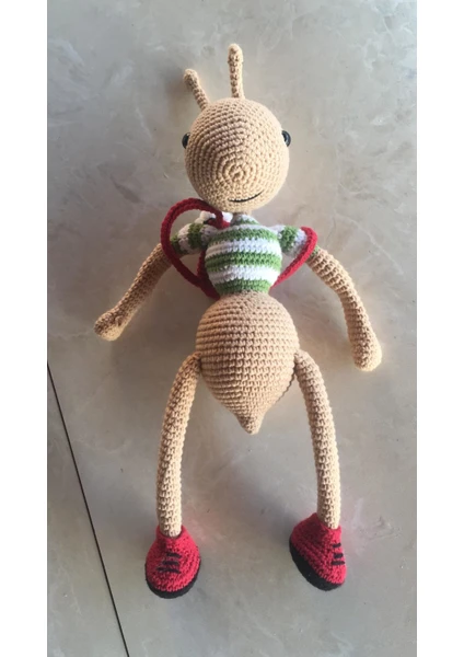 Oyuncak Park Sevimli Karınca Amigurumi Organik Oyuncak