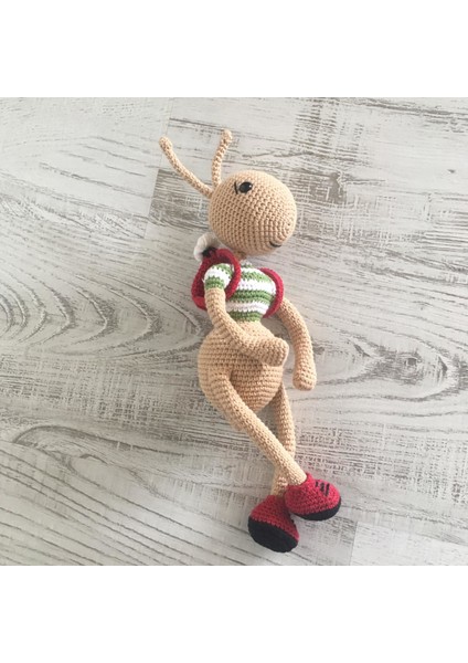 Oyuncak Park Sevimli Karınca Amigurumi Organik Oyuncak