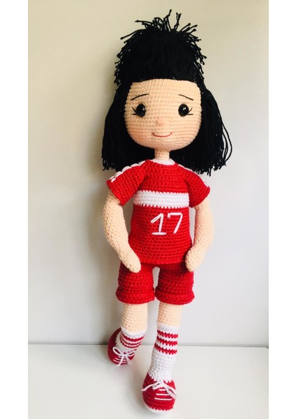 Mili Takımlı Fanatik Bebek Amigurumi Organik Oyuncak modelleri