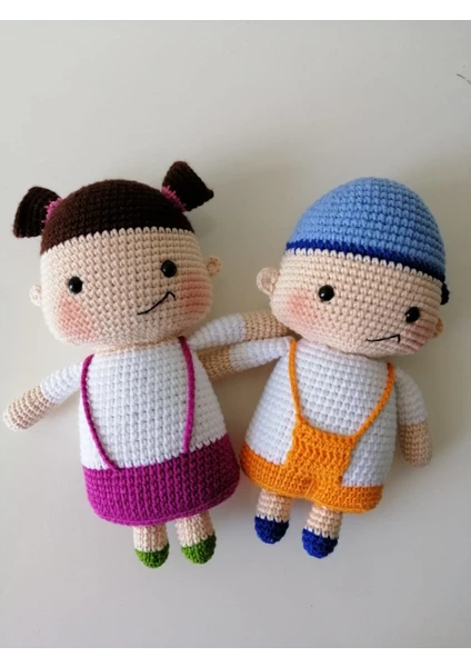 Oyuncak Park Afacan Ikizler Ege ile Ece Amigurumi Organik Oyuncak