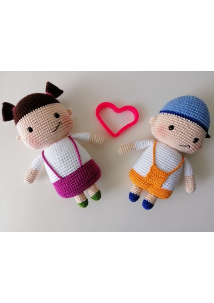 Oyuncak Park Afacan Ikizler Ege ile Ece Amigurumi Organik Oyuncak