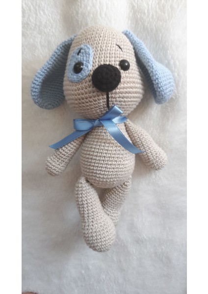 Yamalı Sevimli Köpek Amigurumi Organik Oyuncak