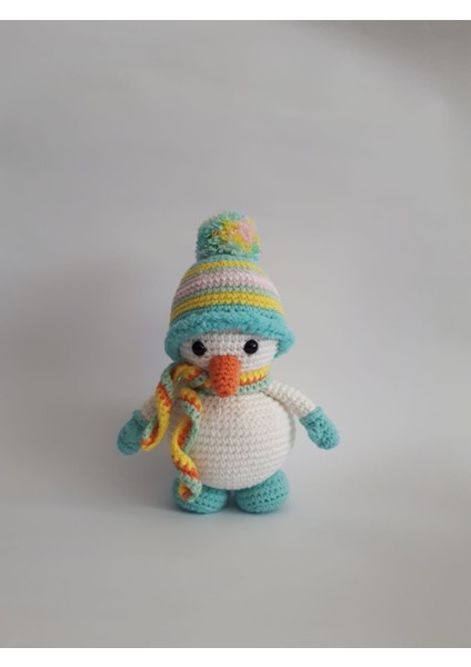 Sevimli Kardan Adam Amigurumi Organik Oyuncak
