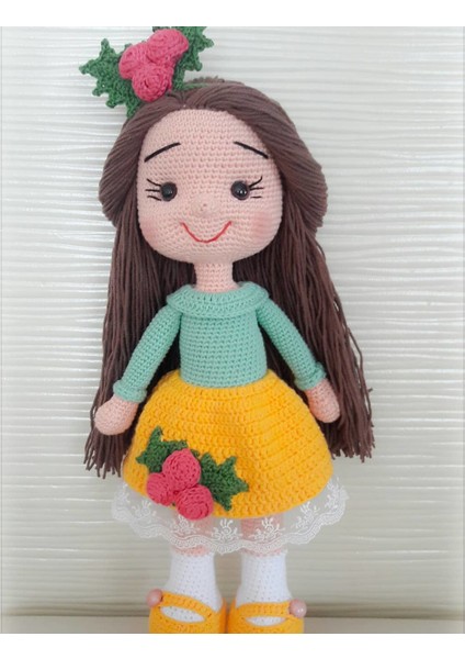 Güleç Kız Bebek Amigurumi Organik Oyuncak