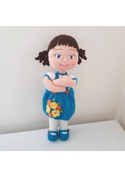 Sevimli Maviş Bebek Amigurumi Organik Oyuncak