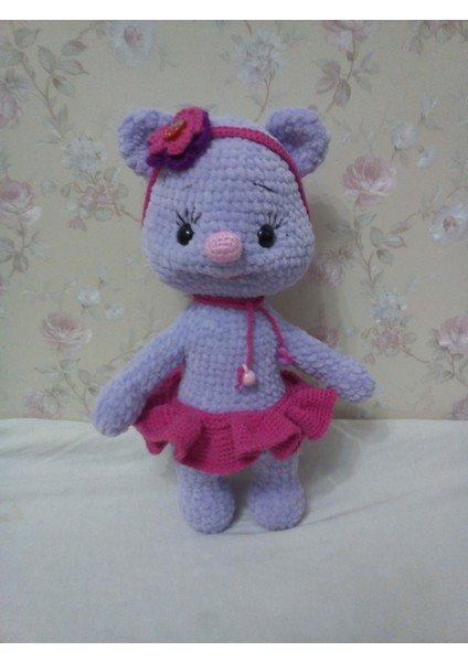 Kadife Ayıcık Amigurumi Organik Oyuncak