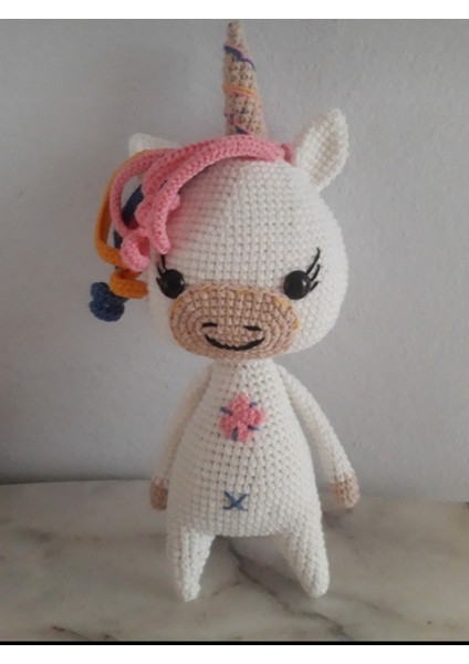Sevimli Unicorn Amigurumi Organik Oyuncak