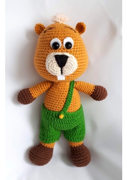 Sevimli Kunduz Amigurumi Organik Oyuncak