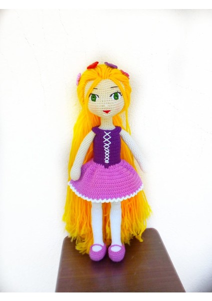 Sevimli Rapunzel Bebek Amigurumi Organik Oyuncak fiyatları