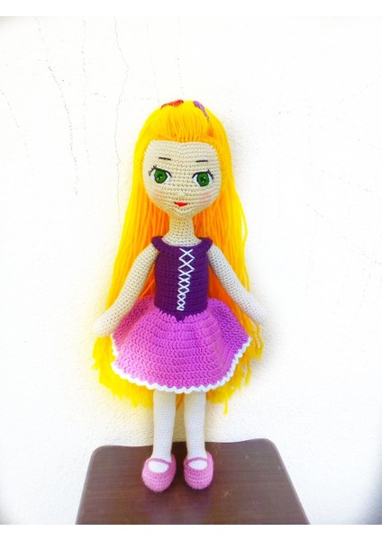 Sevimli Rapunzel Bebek Amigurumi Organik Oyuncak fırsatları