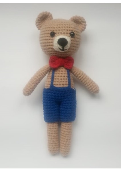 Papyonlu Ayıcık Amigurumi Organik Oyuncak