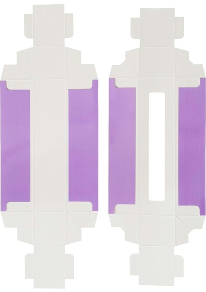 Montajsız Kapaklı Makaron Kutusu Lila 5X20X5 cm - 50'li fiyatları