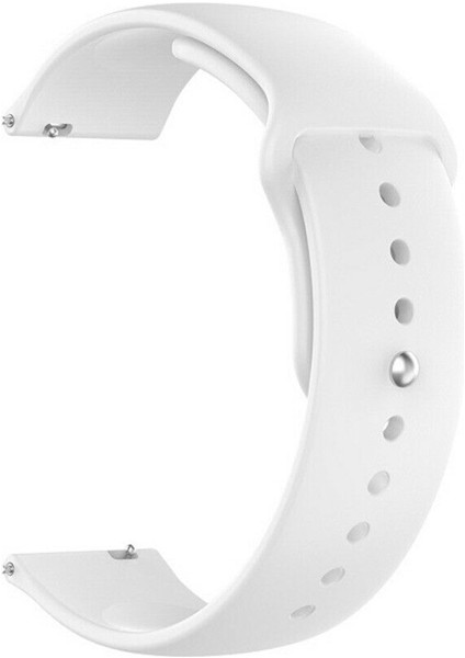Amazfit Gtr 2 47MM Kordon Mat Düz Renkli Silikon Beyaz