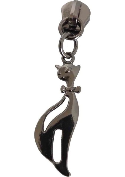 Angel Çanta Akssesuar Füme Fermuar Başı Kedili