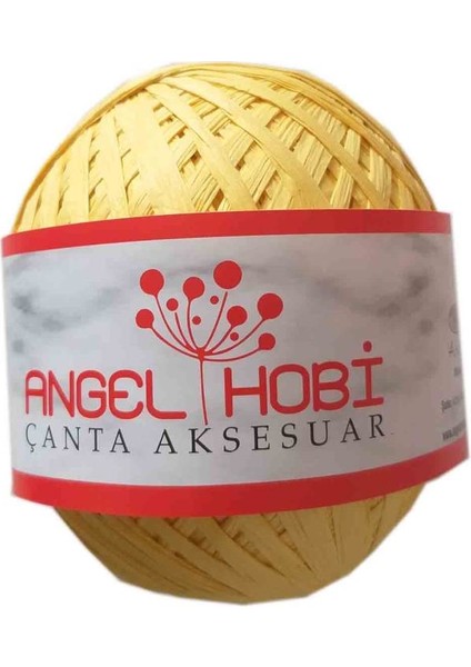 Angel Çanta Akssesuar Bobin Rafya 150 gr Sarı No:3