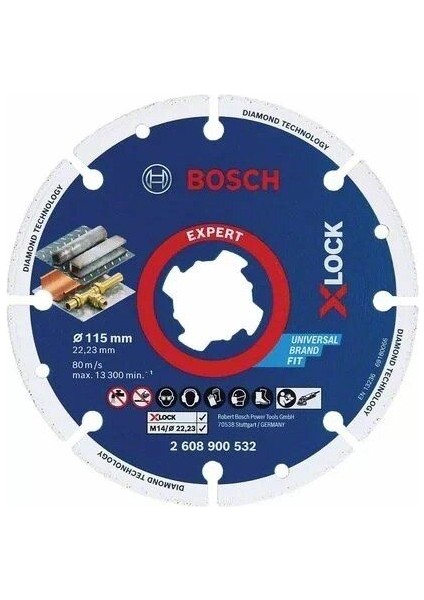 115 mm Elmas Metal Kesme Diski X-Lock