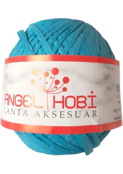 Angel Çanta Akssesuar Bobin Rafya 150 gr Turkuaz No:7