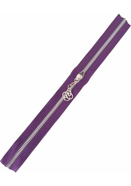 Angel Çanta Akssesuar Başlıklı Fermuar 40 cm Gümüş Metal Mor