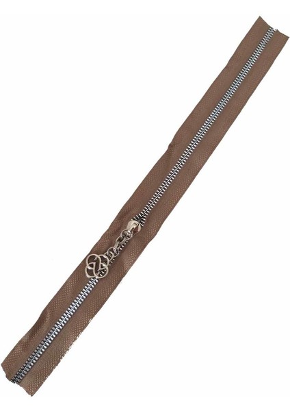 Angel Çanta Akssesuar Başlıklı Fermuar 40 cm Gümüş Metal Vizon