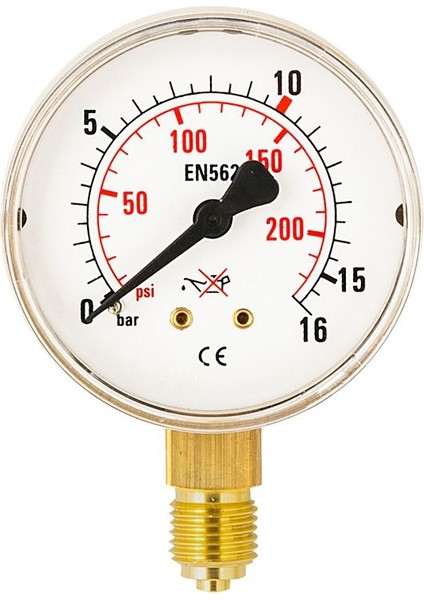 4102 Manometre 63 mm 0-16 Bar