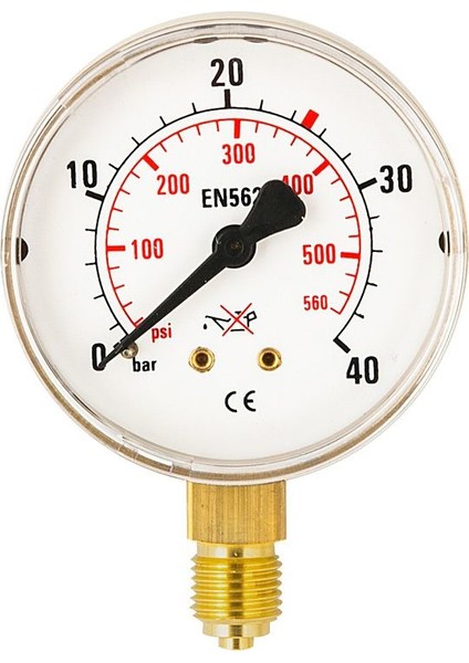 4103 Manometre 63 mm 0-40 Bar