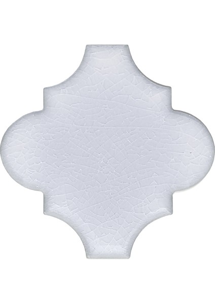 12x12 Ottoman Düz Arabesk Beyaz Çini