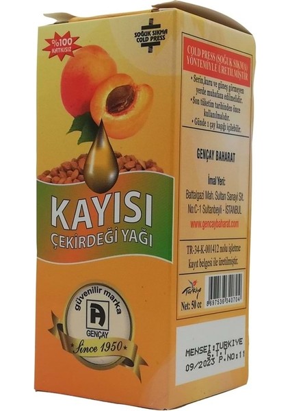 Kayısı Çekirdeği Yağı 50 ml