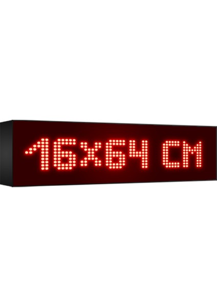 Depo Tabela Reklam Kırmızı Kayan Yazı LED Tabela 16 x 64 cm Tek Taraflı Depo Reklam Tabela